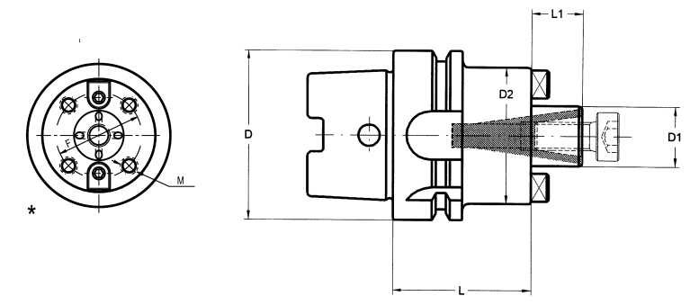 LaipHSK-A Shell End Mill Arbors for Cutters with Internal Cooling